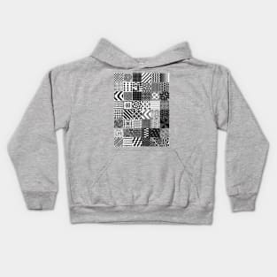 Graphic black n white tee Kids Hoodie